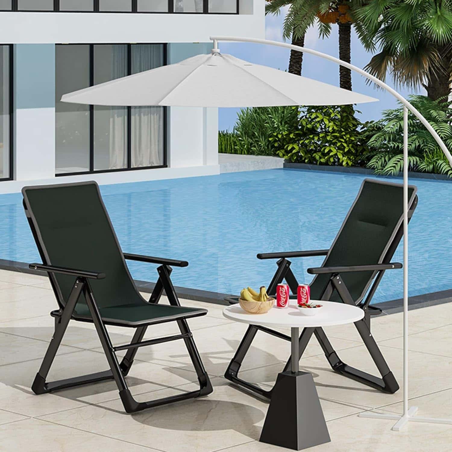 リクライニングチェア 折りたたみ 一人用 無重力チェア ごろ寝椅子 オットマン付き 軽量 3段階調節 室内 客用 コンパクト 持ち運び便利 グリーン グレー ブラック ブルー 110奥行き x 62幅