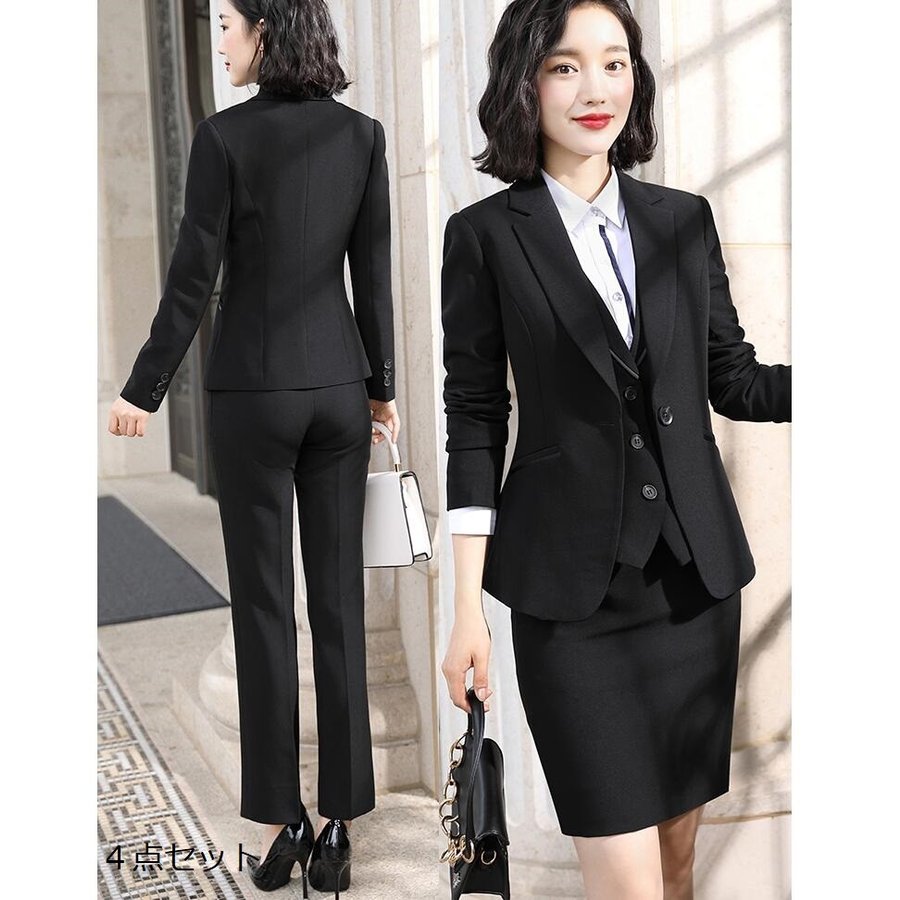 スーツレディース フォーマルスーツ 4点セットスーツ 卒業式 結婚式 冠婚葬祭 七五三 パンツスーツ