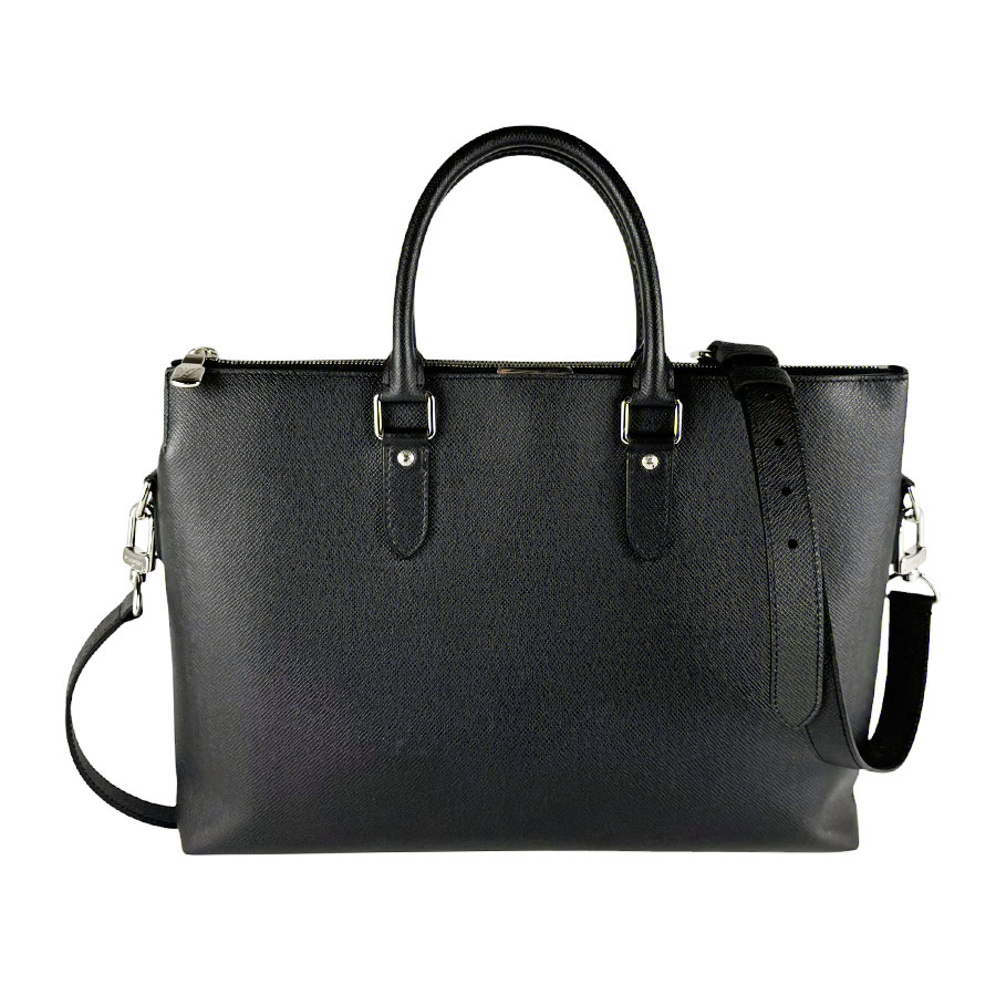 ルイ ヴィトン LOUIS VUITTON ハンドバッグ ショルダーバッグ アントン ブリーフケース タイガ ブラック シルバー メンズ M33416 z10080