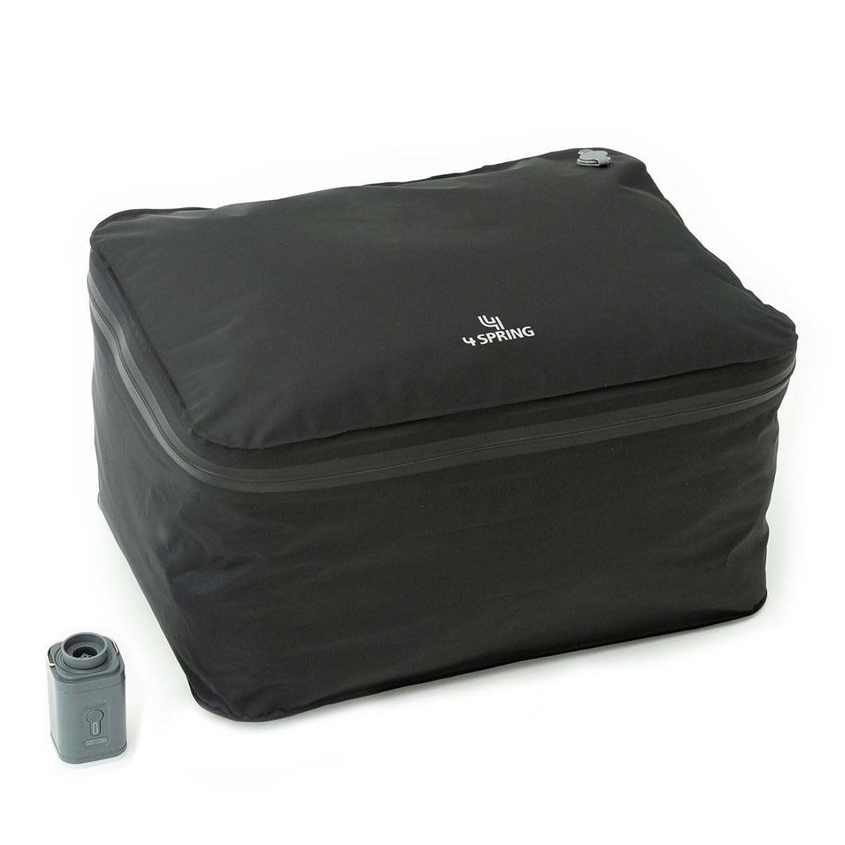 【4 SPRING 公式】 旅行 出張に便利 圧縮袋 【かる旅圧縮バッグ】 [キューブ] 圧縮 トラベルバッグ 旅行用 (スーツケース収納 便利グッズ) 大容量 トラベル 衣類収納 防水/防臭/防塵