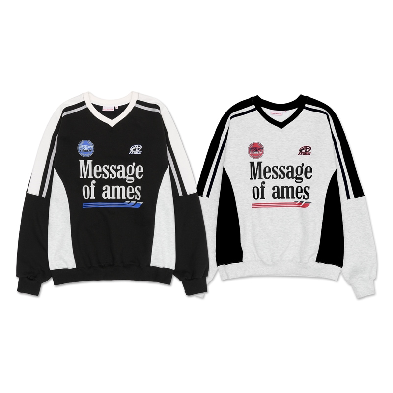 [Seventeen ジョンハン 着用] V NECK UNIFORM SWEATSHIRT 韓国 アイドル 長袖 レディース メンズ 大きいサイズ 冬