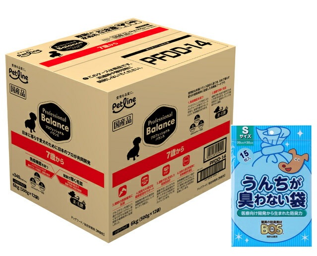 プロフェッショナル バランス ７歳から 6kg 【犬想いオリジナルセット】【BOS うんちが臭わない袋付】