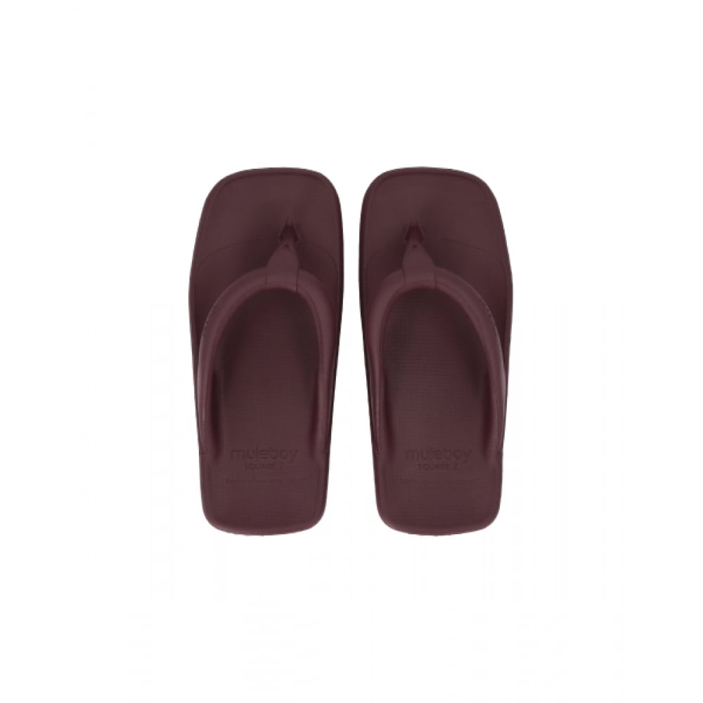 MULEBOY スクエアジェットビーチサンダルバーガンディー (BURGUNDY)