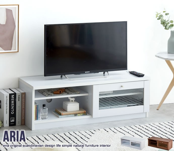 ガラス扉 テレビ台 幅100cm テレビボード ローボード おしゃれ Aria