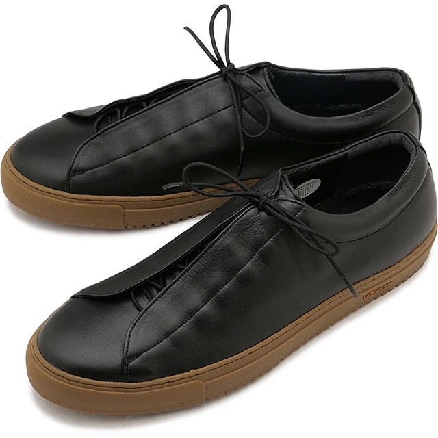 TRAVEL SHOES by chausser トラベル シューズ バイ ショセ レザースニーカー [TR-013] メンズ 靴 日本製 生活防水 ビブラムソール ブラック BL/CA