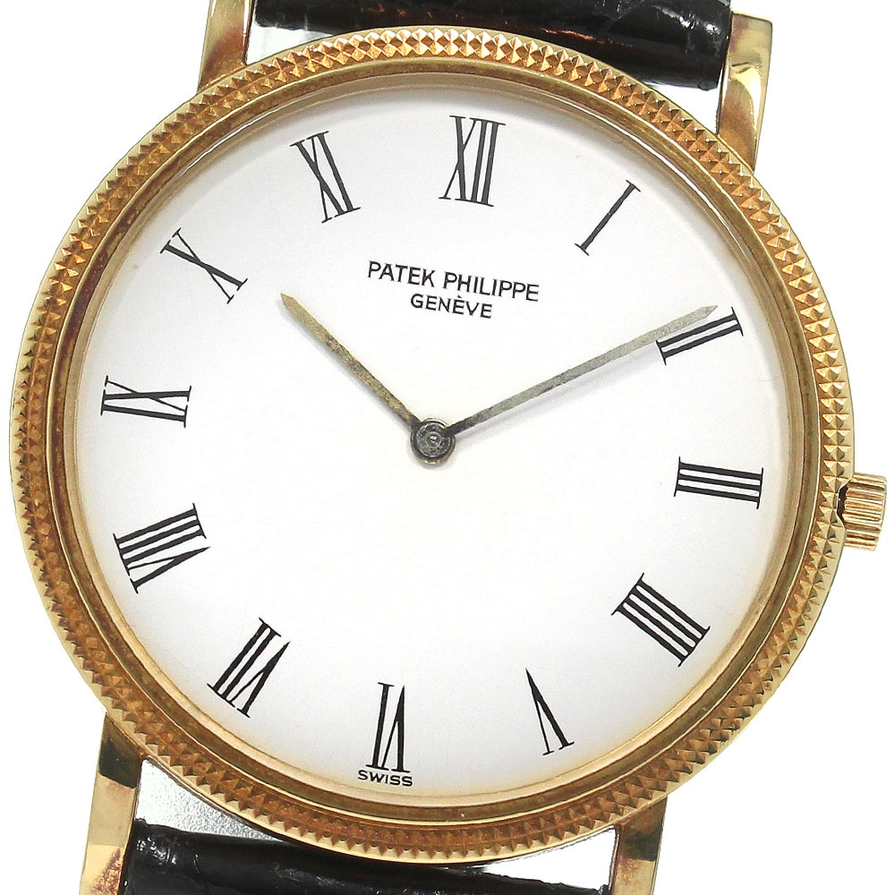 パテックフィリップ PATEK PHILIPPE ref.3520D カラトラバ K18YG 手巻き メンズ 箱・保証書付き_801526【中古】