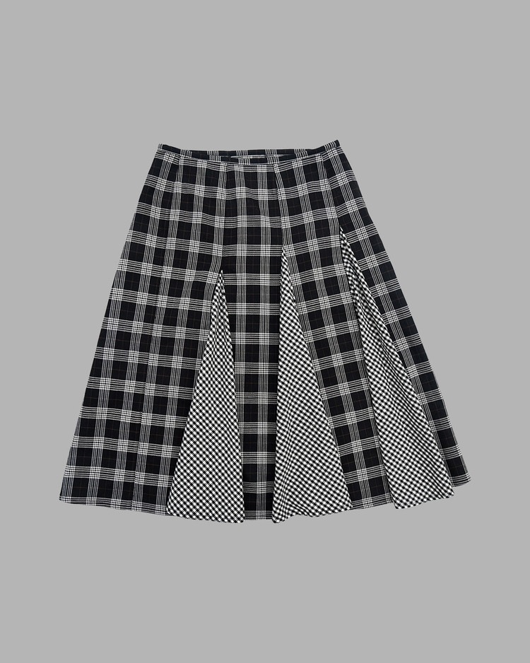 【THE MUSEUM VISITOR】 CHECK MIXED SKIRTS