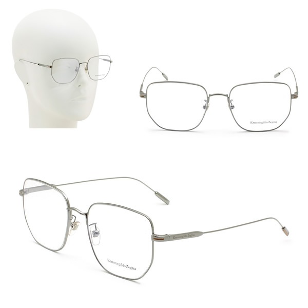 フレームのみ EZ5222-D/V 014 54 Ermenegildo Zegna LEGGERISSIMO メガネ 眼鏡 シルバー