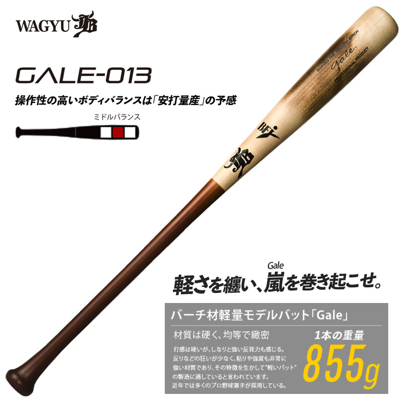 和牛JB バーチ材硬式木製バット (Gale) 野球 硬式木製バット (中学硬式 高校 大学社会人 ) 22FW(GALE013)