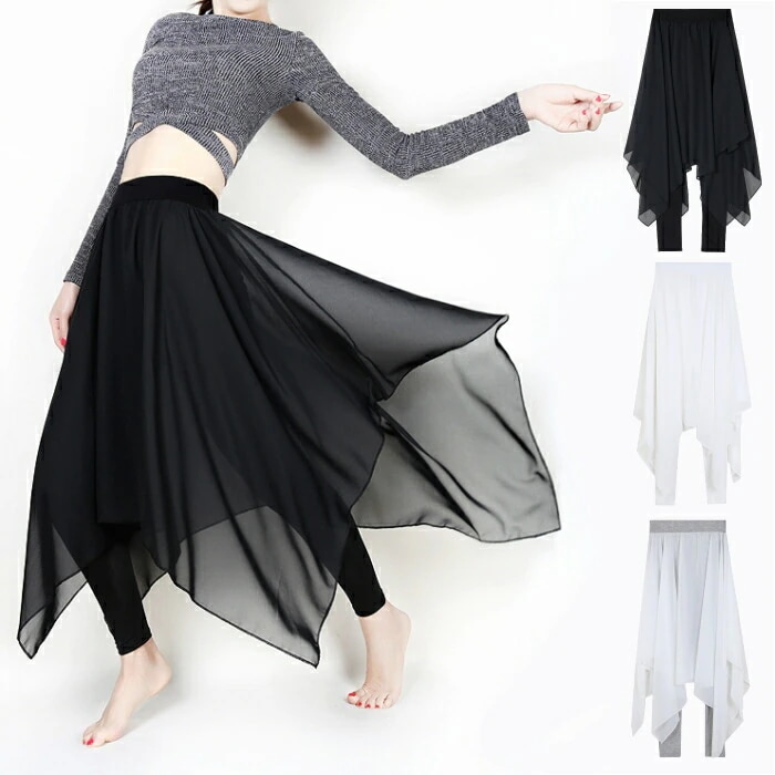 【20点セット】無料スカート付きレギンス レディース 大人 大きいサイズ パンツ バレエ ダンス スカート レギンス 練習着 春 夏 ダンス衣装 レッスンウェア スポーツウエア シースルー ボトムス