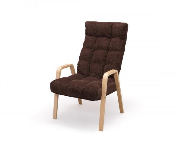 アイリスオーヤマ ウッドアームチェア WAC-L ブラウン ウッド アームチェア ベージュ コンパクト 一人掛け 椅子 おしゃれ かわいい リビング カフェ