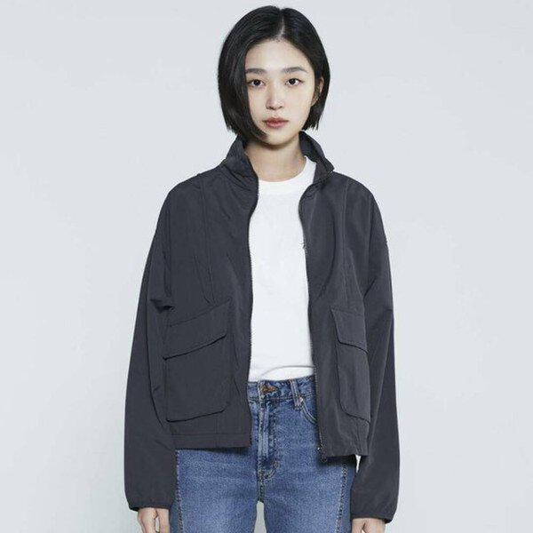 女性ナイロンクロップド丈ハイネックジャンパー(B231JP530P15)_BP