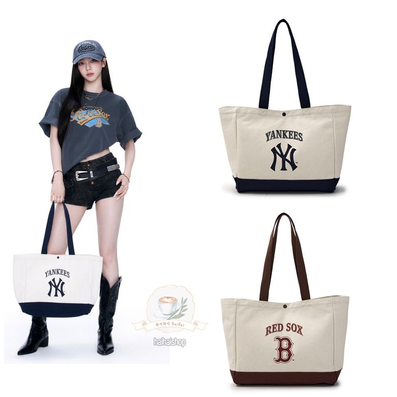 [AESPA カリナ着用］Vintage Lettering Shopper Bag