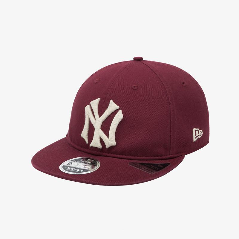 MLB クーパーズタウン ニューヨーク ヤンキース ビッグロゴ レトロ クラウン ストラップバック フロリダ ガーネット 14881431