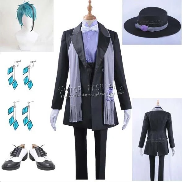 ツイステッドワンダーランド ツイステ風 フロイド・リーチ Jade コスプレ衣装ウィッグ 靴ハロウィン変装仮装コスチューム大人cosplayイベントクリスマス