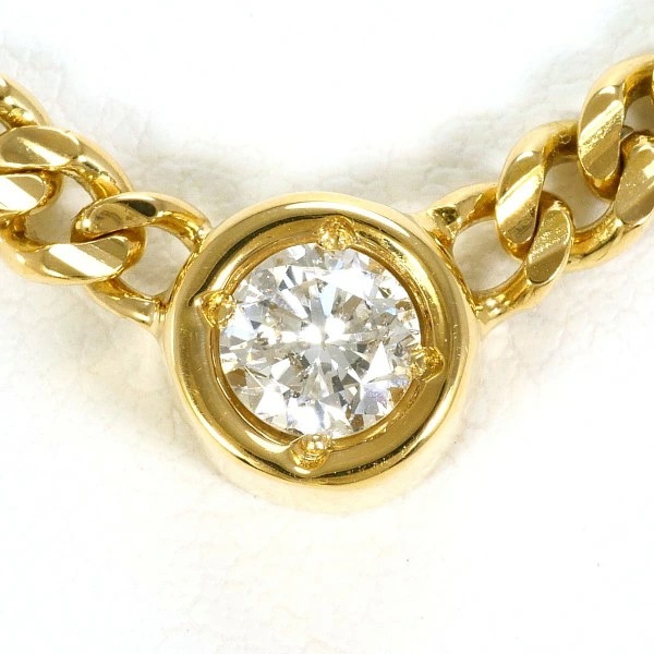 K18 18金 YG イエローゴールド ネックレス ダイヤ 0.380 鑑別書 ジュエリー 中古