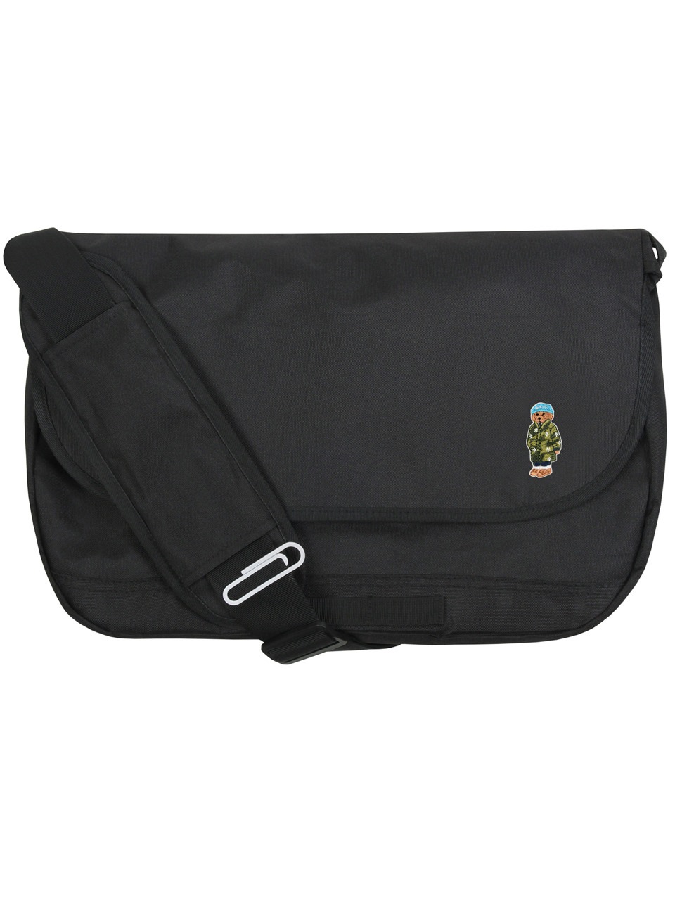 GRAVER ビーニードッグエンブロイダリーストライバークロスメッセンジャーバッグブラック