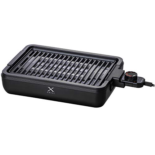 山善 焼き肉グリル 減煙 コンパクトプレート Xグリル 素早く美味しく焼ける 煙約70%/油ハネ約85%カット 温度調節 約80230℃ 保