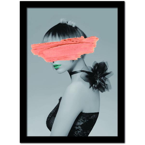 ファブリックパネル アートフレーム 飾り おしゃれ モード 壁掛け ウォールデコレーション 人物 コラージュ 芸術 現代アート A-Mode series 317x440mm