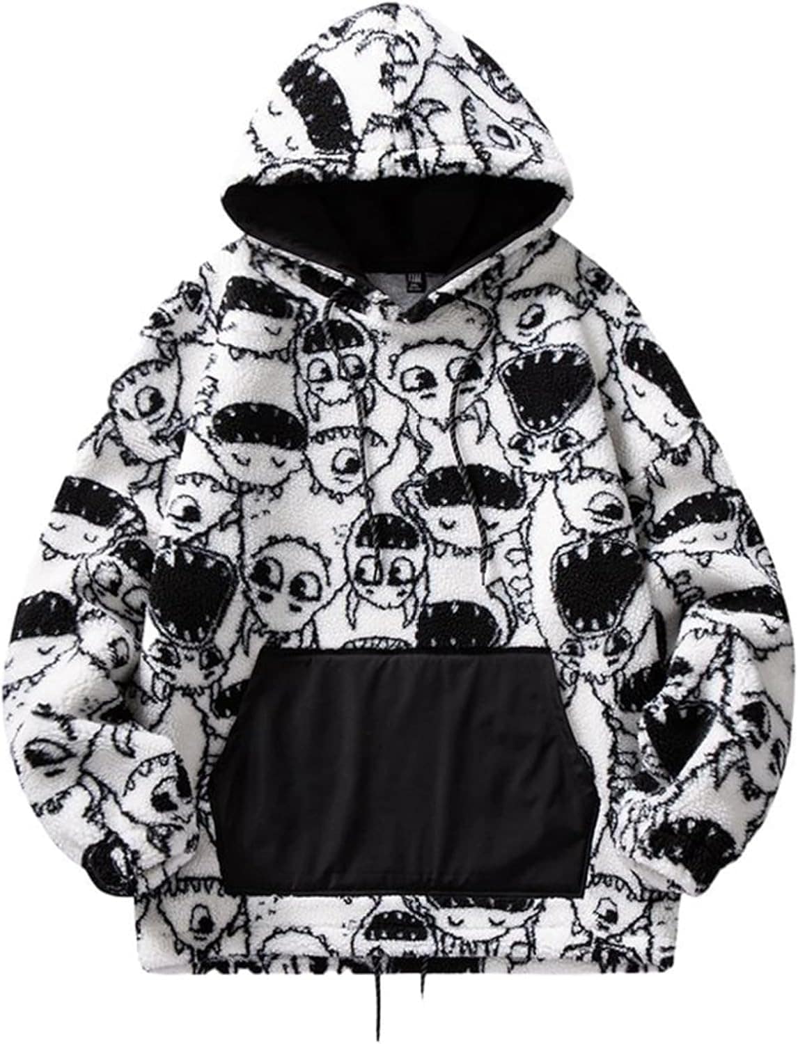 フルオーバー 6xl 怪獣 可愛い おもしろ メンズ フリース 長袖パーカー フード付き レディース 春秋冬 トップス 日常 厚手 暖かい 防風防寒 普段使い ジョギング