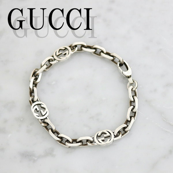 Qoo10] GUCCI ブレスレット シルバーブレス メンズ レ