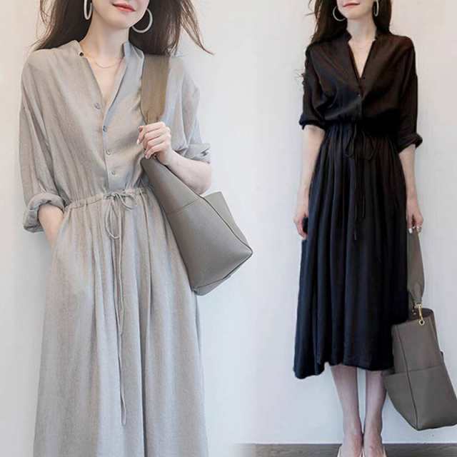【2025新作入荷】ワンピース 春 ワンピース 夏 ワンピース 秋 ワンピース ロング レディース シャツ ワンピース ロング丈 JP ワンピース 長袖 ドレス