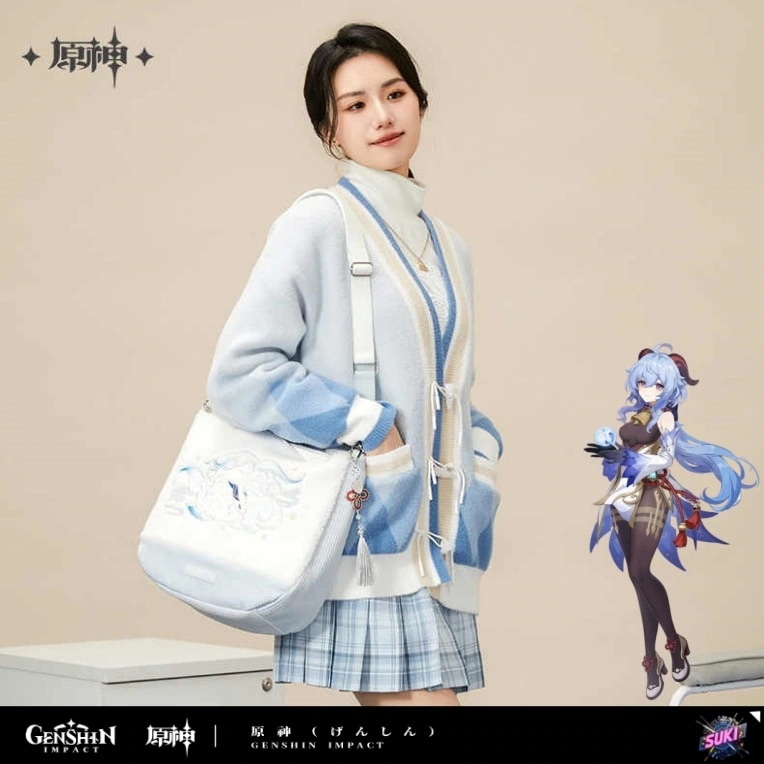 【プロ品質を極める!】原神 / 甘雨 / インプレッションシリーズ クロスボディバッグ /リュックサック Genshin Impact Ganyu げんしん コスプレ アニメグッズ 痛バッグ