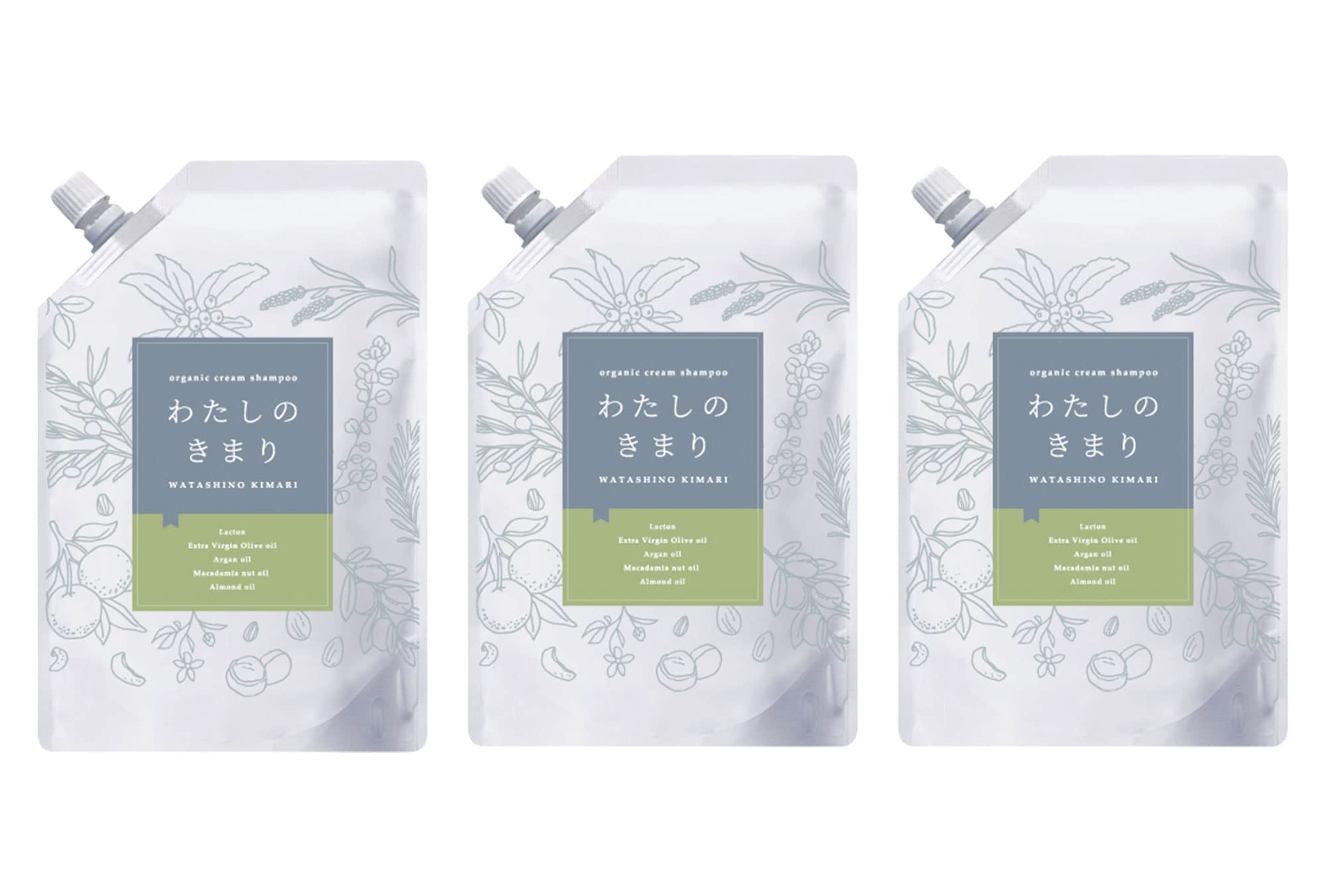 ファンファレ わたしのきまり （3個セット） クリームシャンプー シャンプー オールインワン [ ノンシリコン 合成界面活性剤不使用 低刺激 ] うねり くせ毛 白髪 抜け毛 ボタニカル レディース