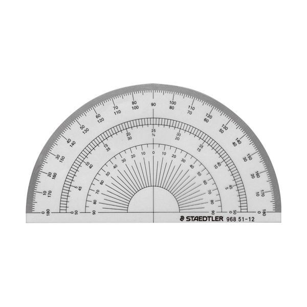 (まとめ) ステッドラー 半円分度器 12cm 968 51-12 1枚 (×50セット)製図用品