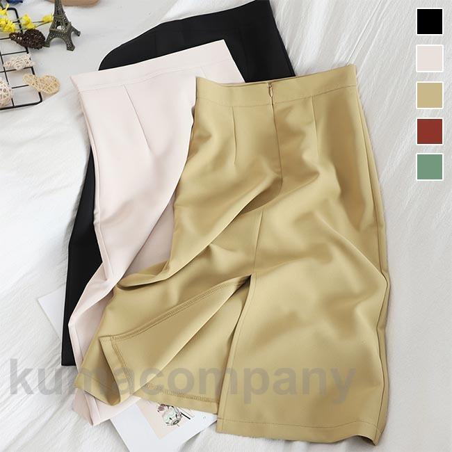 タイトスカート スリット入り レディース スカート ミディアム丈 ペンシルスカート 無地 膝丈スカート ハイウエスト 春 オフィス 着痩せ 美脚