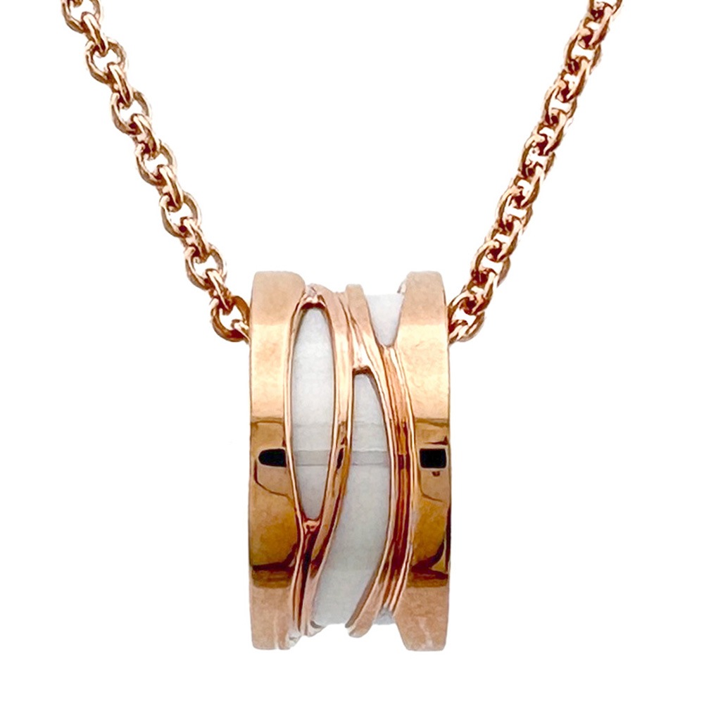 ブルガリ B-ZERO.1 ビーゼロワン デザインレジェンド ネックレス 18金 K18ピンクゴールド BVLGARI 中古 美品