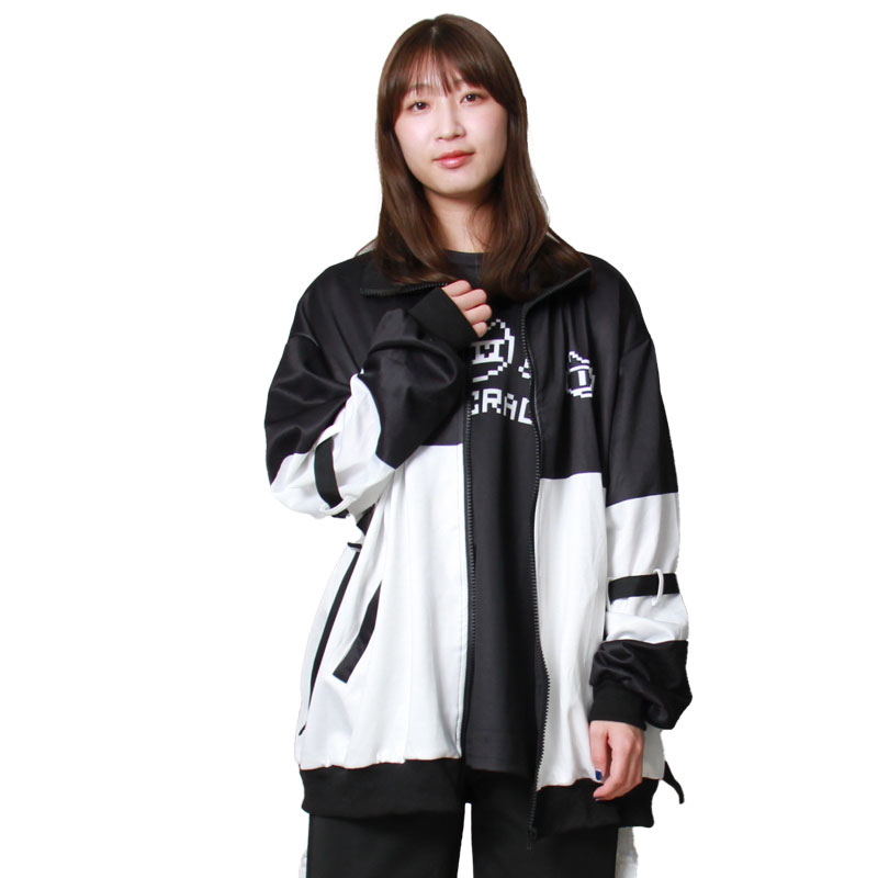 ACDC RAG ドットネコ ジャージジャケット 原宿系 サブカル ねこ 大きいサイズ ユニセックス ブラック 5,324円