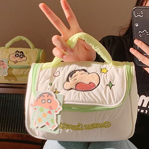 10個セット クレヨンしんちゃん手提げポーチ女性携帯大容量旅行洗面品パーティション収納ポーチ