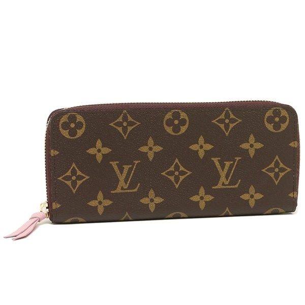 ルイヴィトン 財布 LOUIS VUITTON M61298 モノグラム ポルトフォイユ クレマンス レディース 長財布 ローズバレリーヌ 茶色