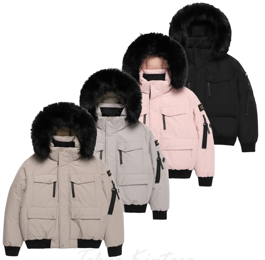 (W) Taruga Fur Hoodie Down Jumper (N244WDW030)