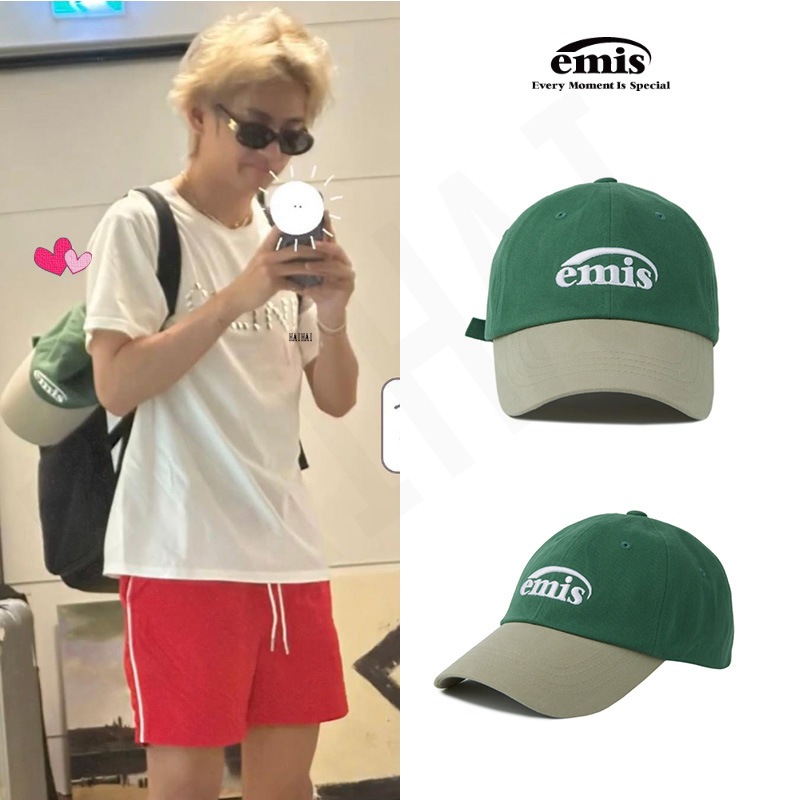 BTS V 着用]特典付き/NEW LOGO MIX BALL CAP-BEIGE/GREEN/韓国