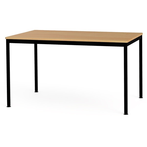 FDF-1275KMBK フラットテーブル120×75cm オーク ブラック メーカー直送