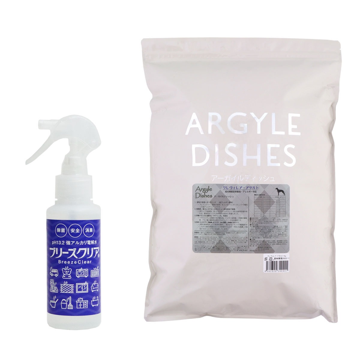 アーガイルディッシュ ドッグフード グレヴィレアアダルト 4kg【PH13.2強アルカリ電解水100ml】