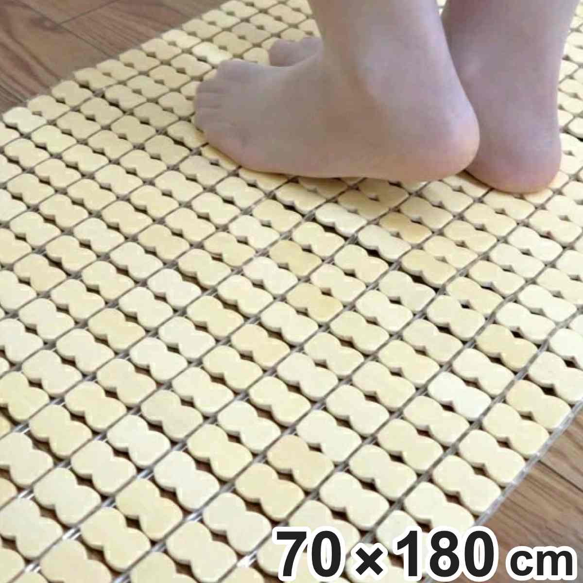 インテリアマット 竹ひんやりマット 70x180cm 接触冷感 天然素材 マット 竹 長方形 ひんやりマット 竹素材 竹マット 涼感マット 孟宗竹 ひんやり 夏 涼しい 冷たい さらっとした