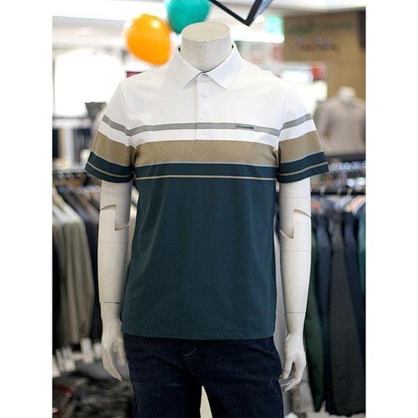 セーブゾーン03 男性 春夏 配色 ストライプ 半袖カラー Tシャツ AGCDAABT.._P392077673