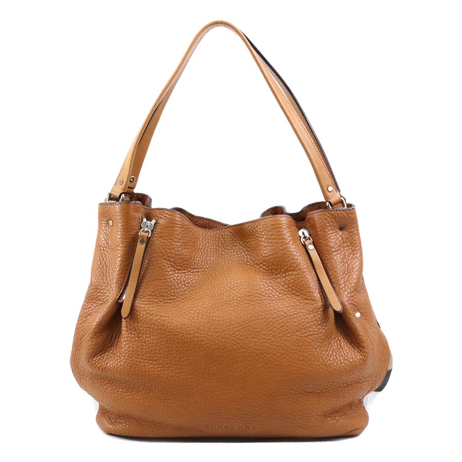 バーバリー BURBERRY ショルダーバッグ レザー/キャンバス ブラウン/マルチカラー レディース e60732
