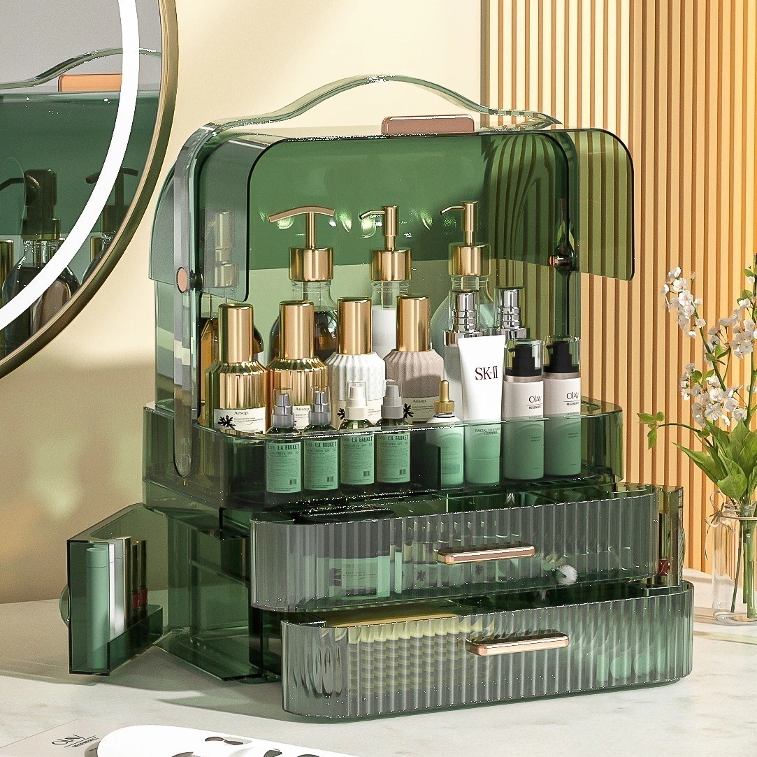 軽量高級化粧品収納ボックス防塵大容量デスクトップ化粧台アクリル口紅スキンケア製品収納棚 5,378円