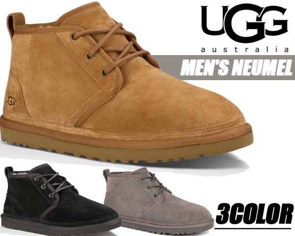 メンズ ニューメル チャッカーブーツ ムートンブーツ ブラック チェスナット チャコール ダークフォーン 15,399円