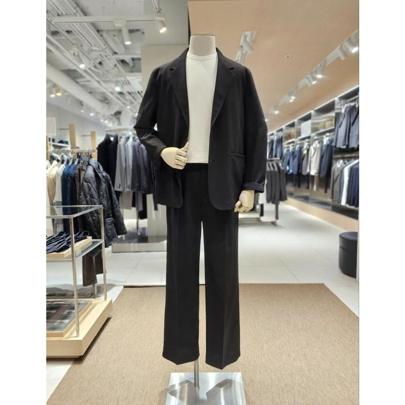 [坡州店] AND Z() ブラックカラー アンコンストラクテッド 仕様 オーバーフィット セットアップスーツ (BZG2KG1203BZG2PP1203)