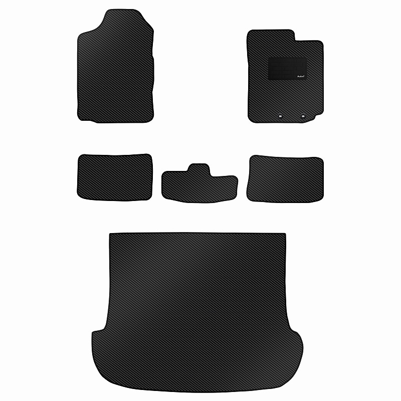 [防水マット]トヨタ プロボックス・サクシード 160系 フロアマット + トランクマット (ラゲッジマット) [カーボン柄]