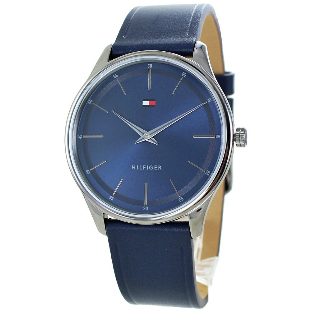 トミーヒルフィガー 腕時計 手表 メンズ ブルー 革ベルト 男性 ギフト 誕生日プレゼント 入学祝い 退職祝い 結婚記念日 プレゼント おしゃれ ブランド 日常使い 時計 青 文字盤 ポイント消化