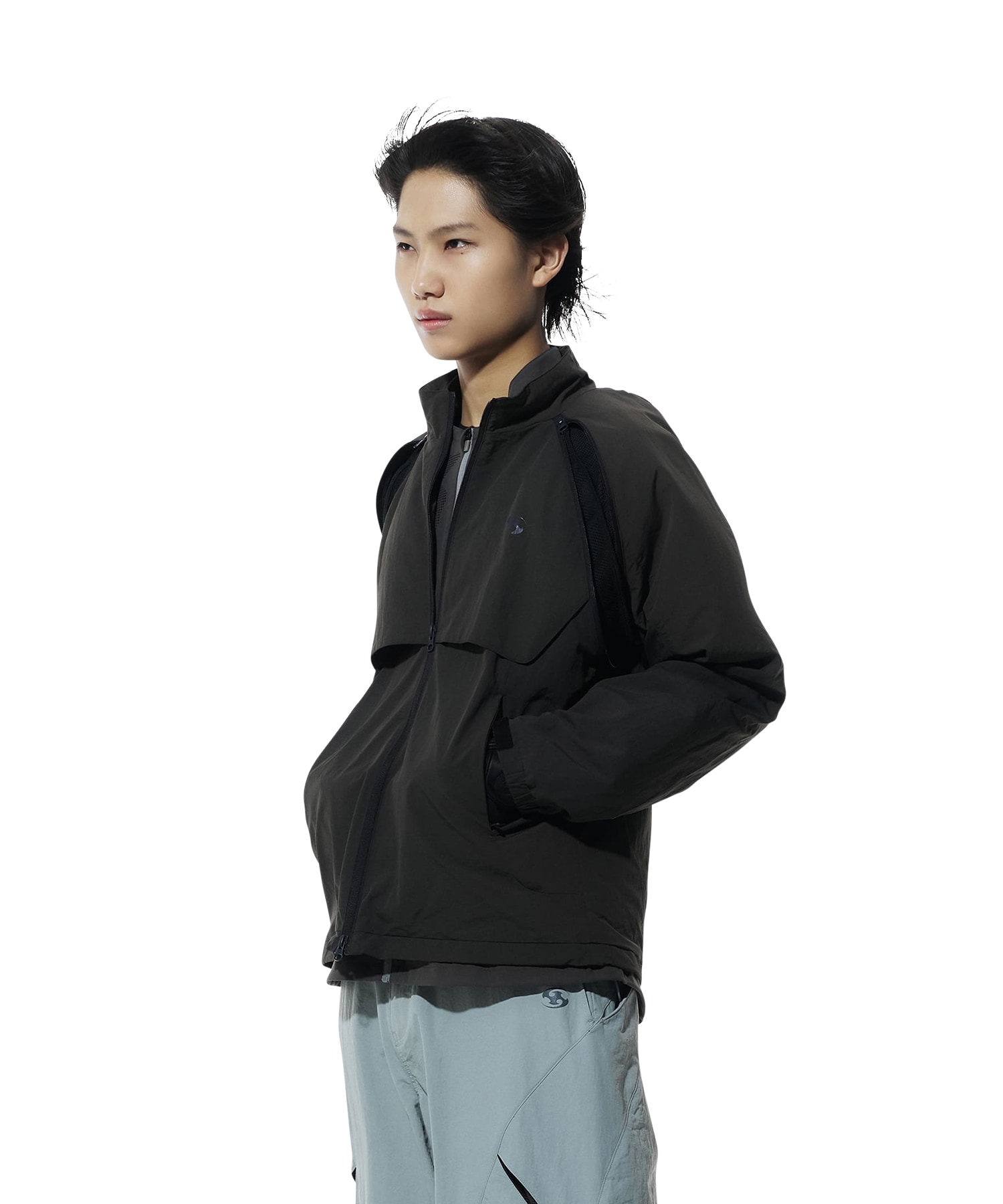 【SANSANGEAR】 24SS SLASH ZIPPER JACKET : BROWN