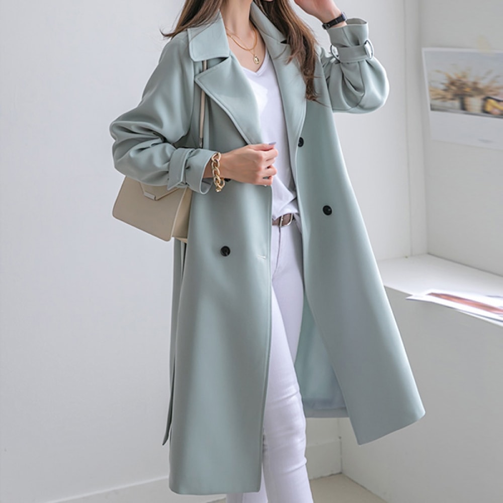 (ナク21) (55~77) ダブルボタントレンチコート DM21-J-13 8,728円