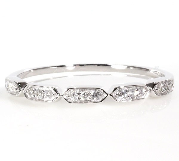 K18WG0.08ct ダイヤモンド リング デザイン エタニティ 指輪 永遠の輝き 刻印有