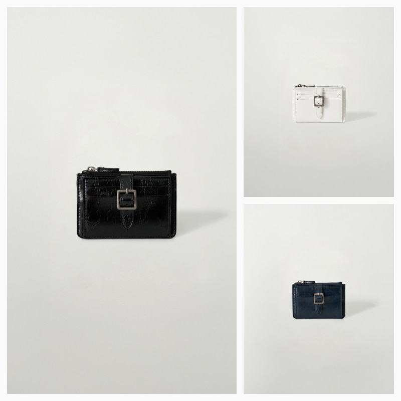 【SATUR】26SS Vintage Buckle Card Wallet : 3colors